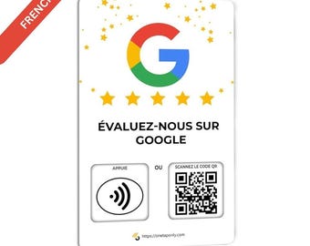 Google Review NFC Card — French (Français) | One Tap Only