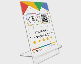 Google Review NFC Stand — Tap to Review Counter Display