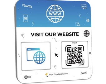Website QR Code Plate — Scan to Visit Your Site | One Tap Only