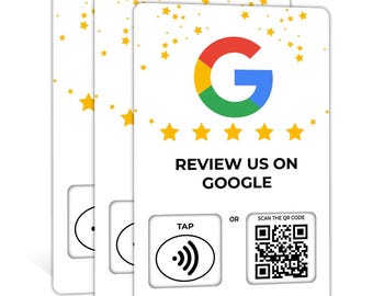 Google Review NFC Cards — 3-Pack | Tap to Boost Reviews