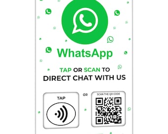 WhatsApp NFC Card – Tap to Chat, No Typing Required (Business Card Size)