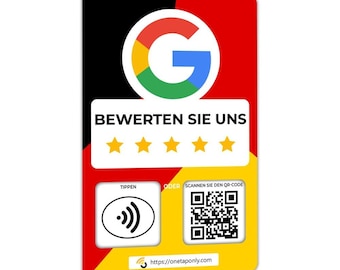 Google Review NFC Card — German (Deutsch) | One Tap Only