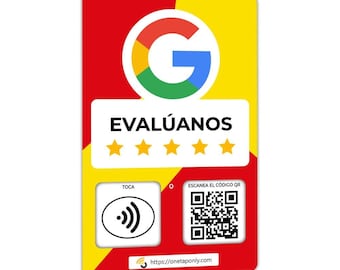 Google Review NFC Card — Spanish (Español) | One Tap Only