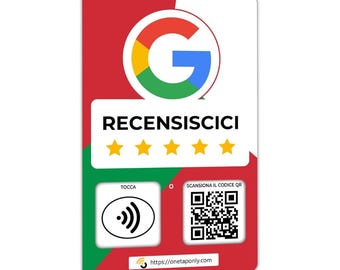 Google Review NFC Card — Italian (Italiano) | One Tap Only