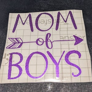 Mom of Boys - 4&quot; x 4&quot;