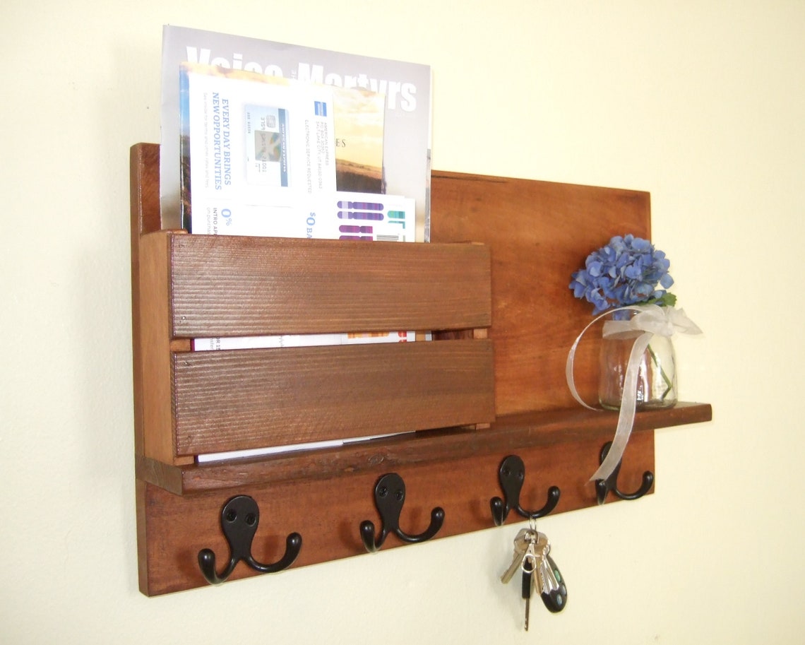Key Holder Mail Organizer Entryway Organizer Mail and Key Etsy
