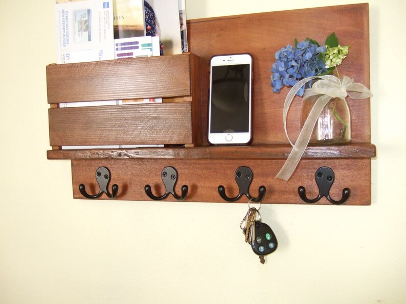 Key Holder Mail Organizer Entryway Organizer Mail and Key Etsy