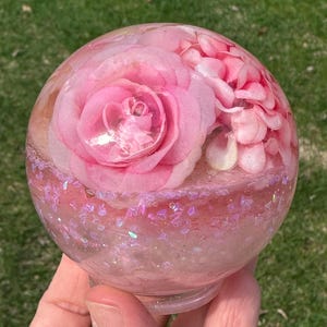 Rose in Water Globe - Etsy