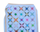 Vintage 39 Skyrocket 39 Quilt Pastel Quilt, Colorful, Cutter Quilt, Project Quilt, Vintage Quilt, Antique, Pink, Green, Orange, Yellow