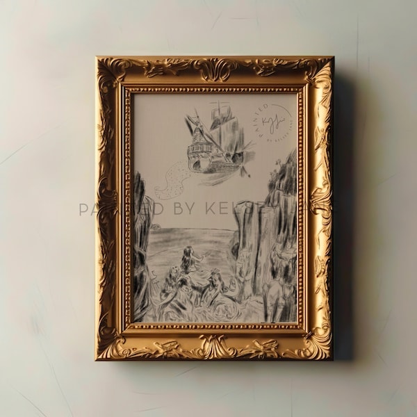 Vintage Peter Pan Ride Sketch Print | Disneyworld Art | Chic Disney Inspired Illustration | Traditional Charcoal | Disney Lover Painting