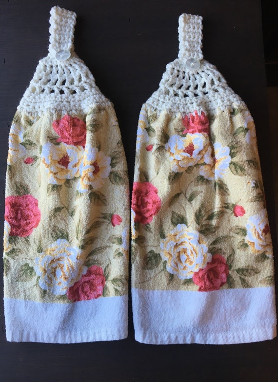Set of 2 Handmade Hanging kitchen Towels