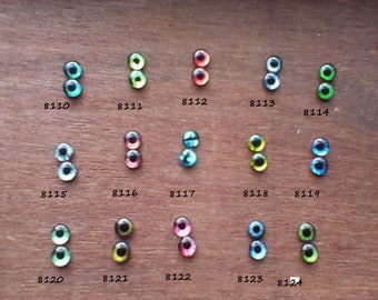 8 MM Glass Eyes Cabochons