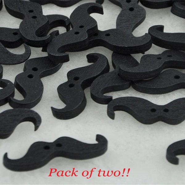 Boutons de moustache noire