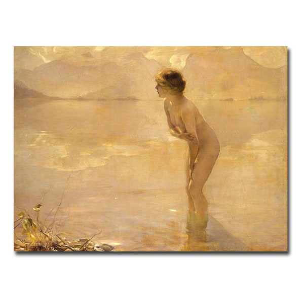 Chabas 'September Morn' Gallery-Wrapped Canvas Wall Art (18 in x 24 in, Ready to Hang)