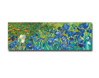 Van Gogh 'Irises (Detail)' Gallery-Wrapped Canvas Wall Art (12 in x 36 in, Ready to Hang)