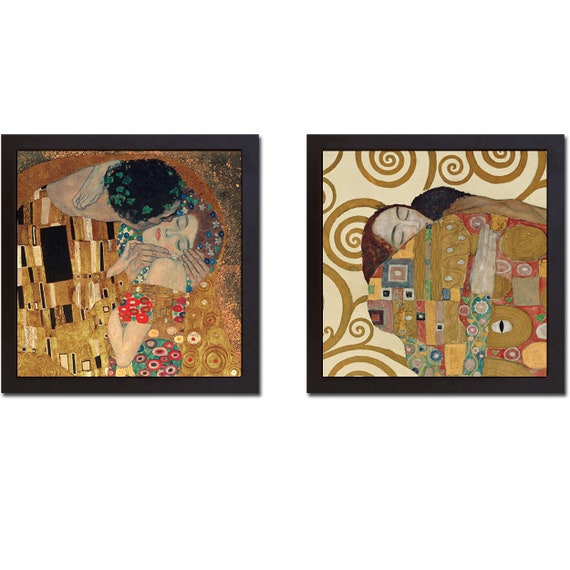 グスタフ・クリムト 接吻 フレーム付き Gustav Klimt（グスタフ・クリムト） 接吻 アートポスター（フレーム