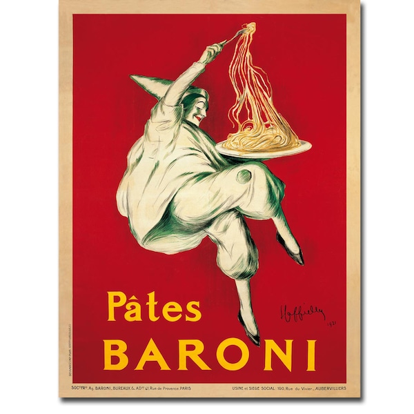 Cappiello 'Pates Baroni' Canvas Wall Art (32 in x 24 in, Ready to Hang)