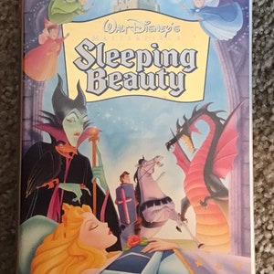 Walt Disney Masterpiece Sleeping Beauty VHS, Fully Restored Limited Edtion Disney&#39;s Sleeping Beauty Video Cassette with Clamshell Case