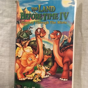 1990s Vintage Original The Land Before Time IV Journey Through The Mists VHS Tape, Cult Classic The Land Before TIme 4 Series Video Cassette