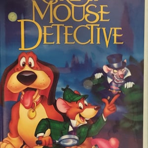 The Great Mouse Detective Black Diamond Disney VHS Classic, Great Mouse Detective Cassette Tape with Original Clamshell Case, Vintage Disney