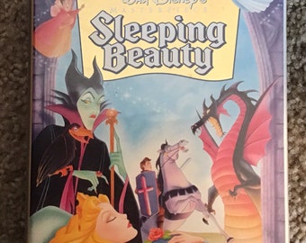 Videocassetta Disney originale in edizione limitata, Masterpiece Walt Disney La bella addormentata, VHS, completamente restaurata, con custodia a conchiglia