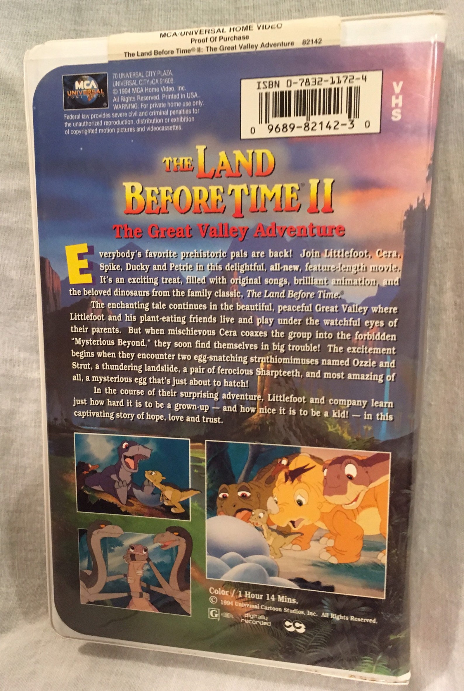 Vintage The Land Before Time II The Great Valley Adventure VHS | Etsy