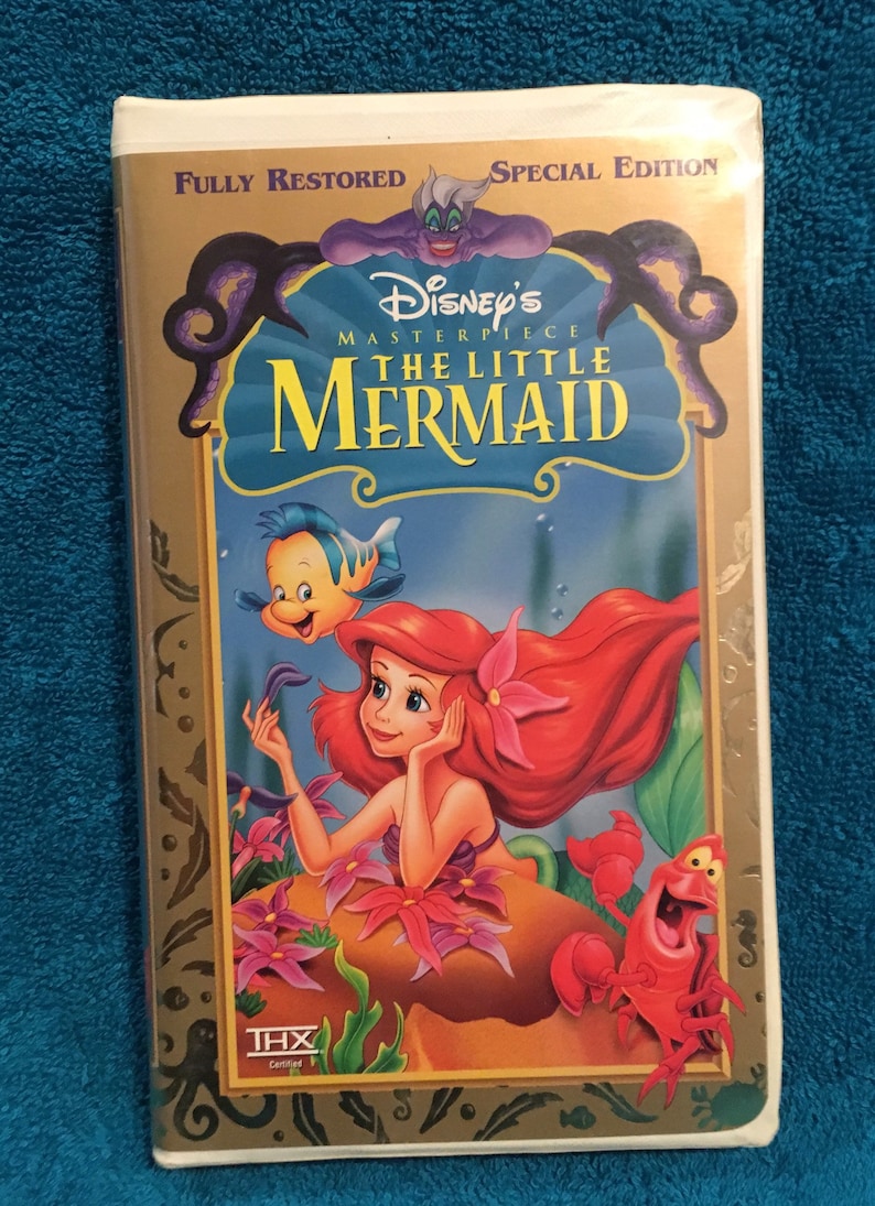 Vintage the Little Mermaid Disney Masterpiece Collection VHS, Fully