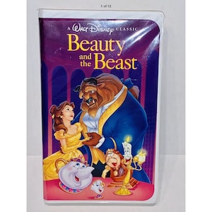 Vintage Walt Disney Classic Beauty and the Beast VHS in Clamshell Box