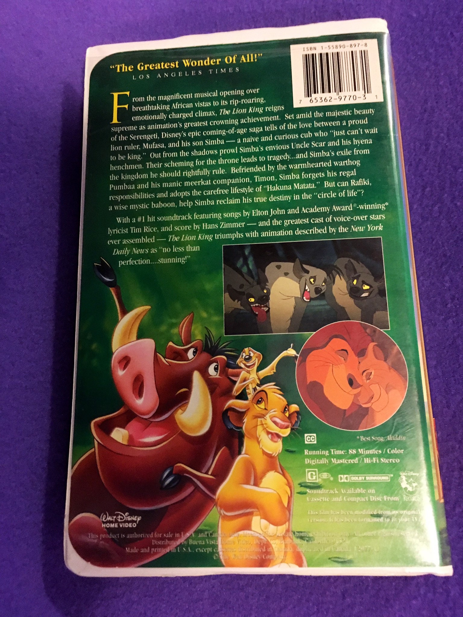 The Lion King 1995 VHS Walt Disney