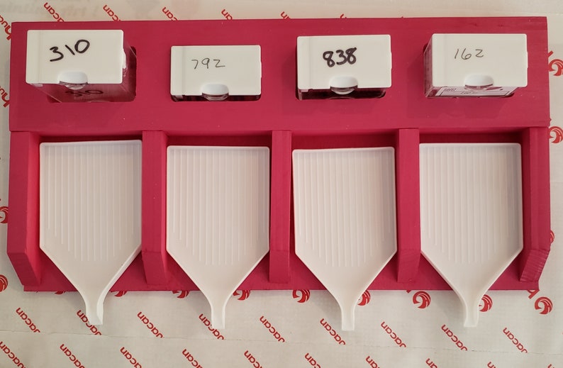 White tray with spout set of 4