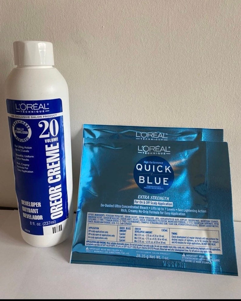 Loreal and Quick Blue Hair Bleaching Set Etsy