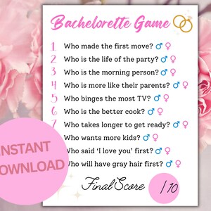 Bachelorette Party Game