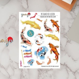 Koi Stickers, beautiful decals of Koi fish for you to collect