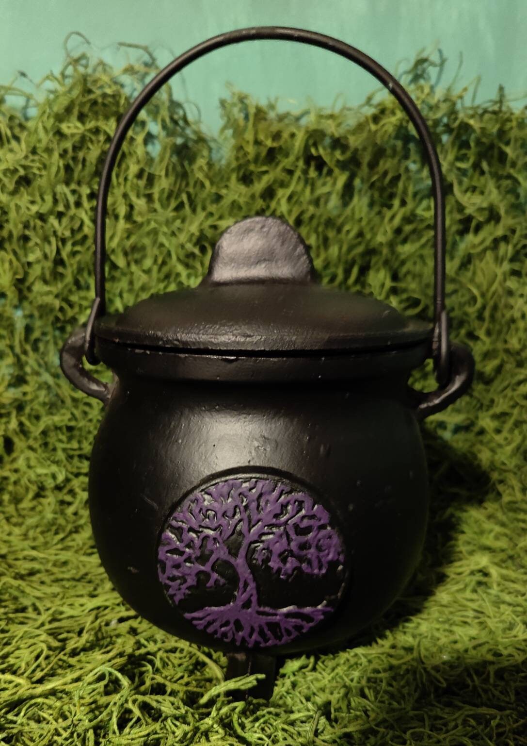 Extra Large Cast Iron Cauldron Tree of Life Design Etsy