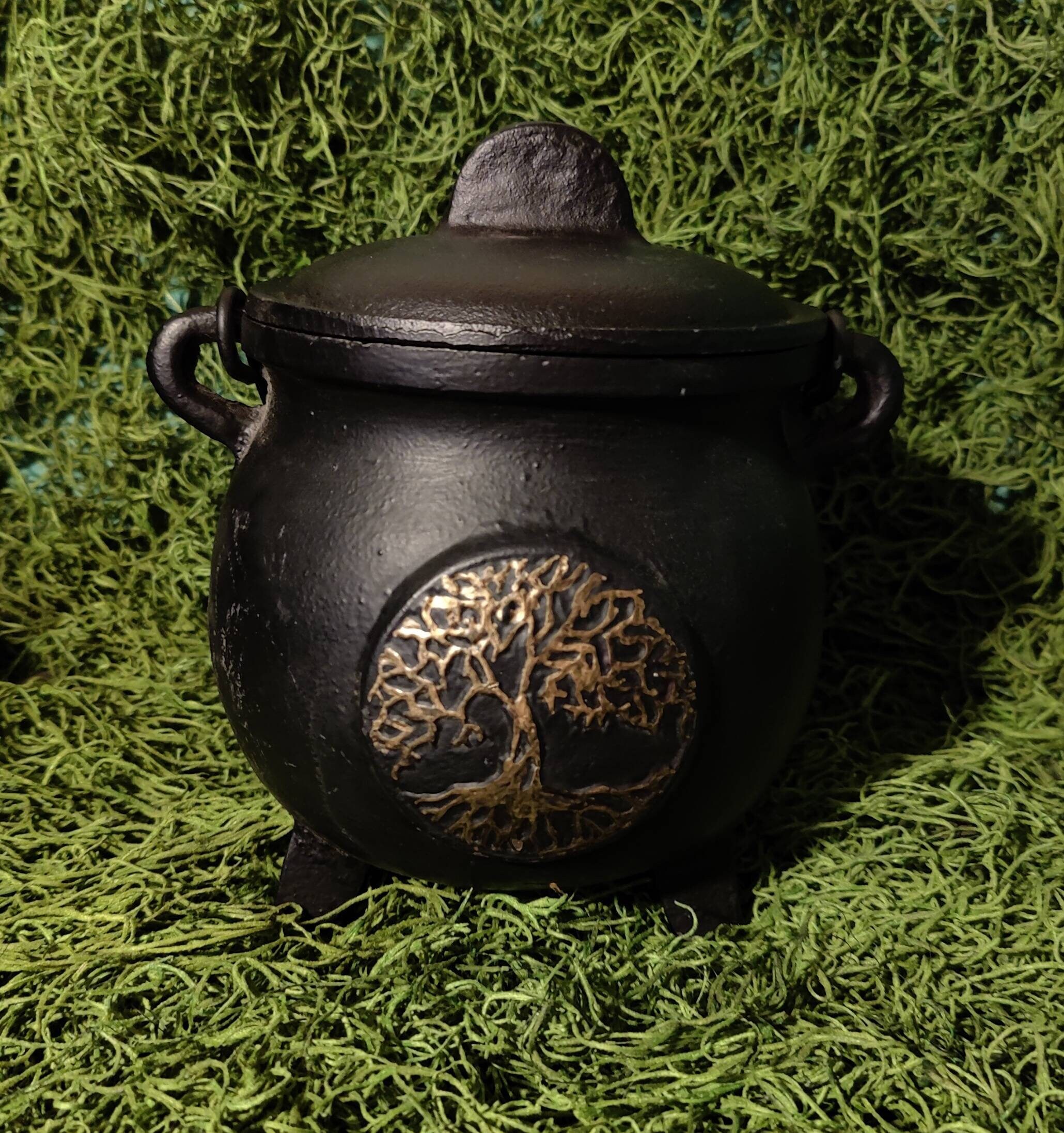 Extra Large Cast Iron Cauldron Tree of Life Design Etsy