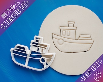 Boat Cookie Cutter Fishing Nautical Baking Decorating Fondant Ship Biscuit Shape Sea Ocean Sharp Cookie Cutter Crafting Polymer Clay Tools