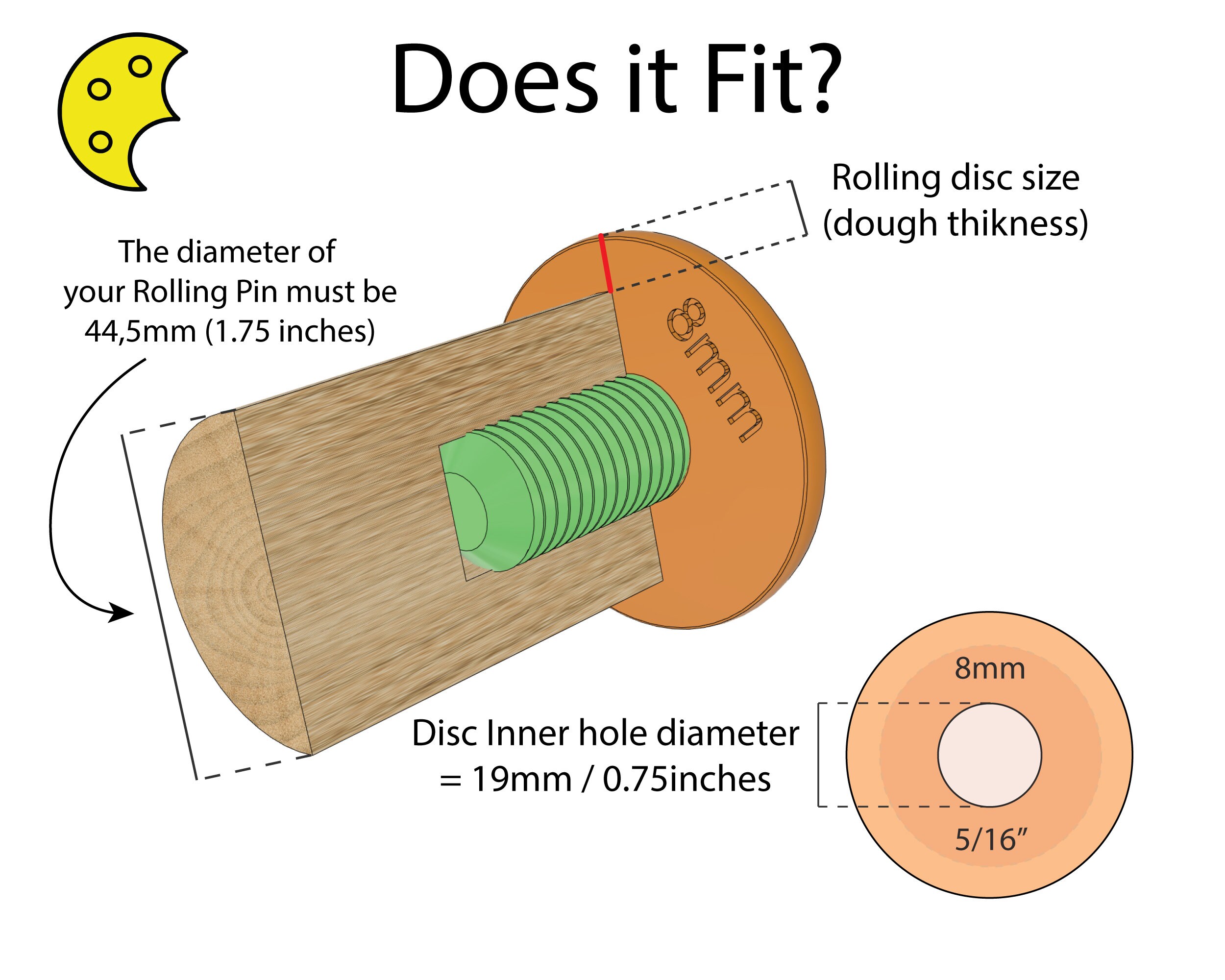 Dishwasher Safe Rolling Pin Guides for Adjustable Rolling Pins Etsy