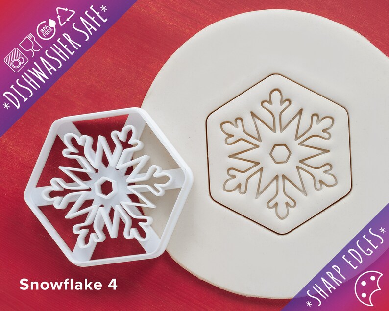 Snowflakes Set Cookie Cutter Dishwasher Safe Biscuit Cutter Etsy