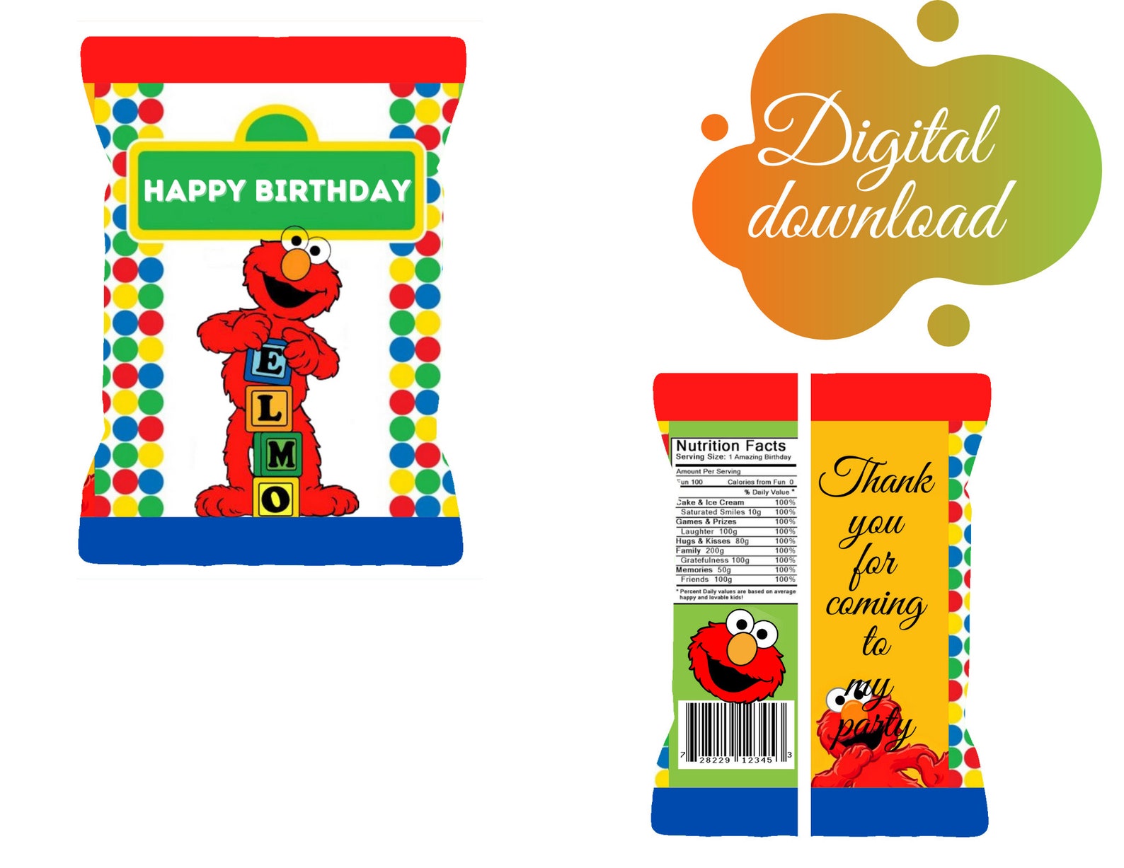 Custom Chip Bags Birthday Personalized Chip Bags for Etsy