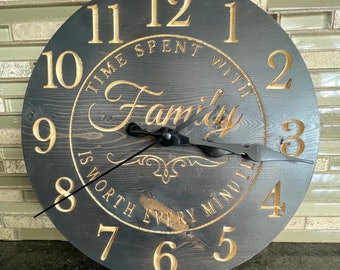 Clock  "Time spent with family is worth every minute"