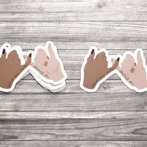 Black Lives Matter | I Stand Wiith You | People of Color Die Cut Sticker | 50% DONATED BLM & POC | Illustration and Calligraphy