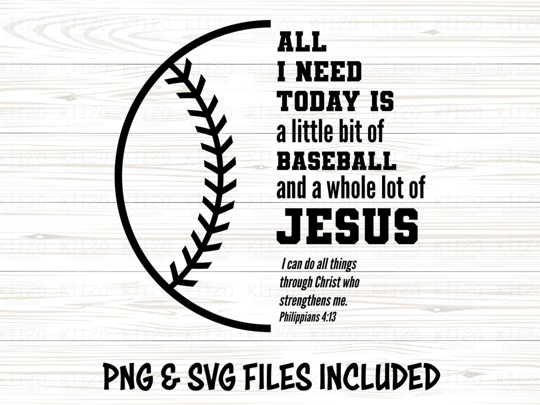 Baseball & Jesus Christian Graphic - Philippians 4:13 Bible Verse ...