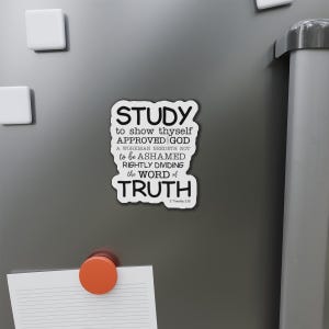 Faith-Inspired Die-Cut Magnet, Bible Verse Vinyl Magnet, Christian Fridge Magnet, Religious Quote Magnet, Inspirational Scripture Magnet