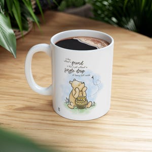 Winnie the Pooh Ceramic Mug, Classic Pooh Bear Coffee Cup, Gift for Disney Fan, Cute Tea Mug, Pooh Bear Lover Gift, Unique Friendship Gift
