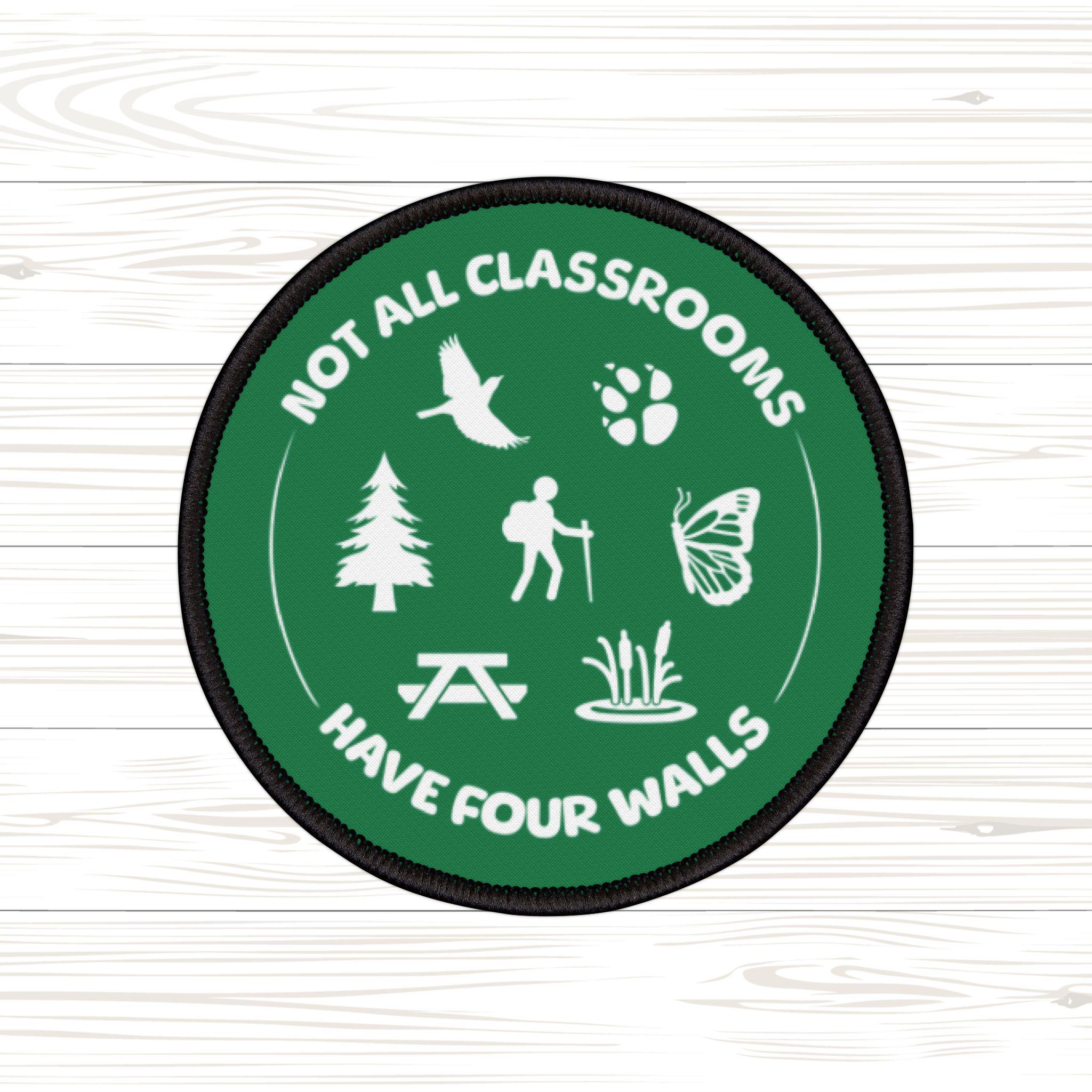 Nature-Inspired Iron-On Patches, Vintage Camping Patch, Eco-Friendly Embroidered Badge, Outdoor Enthusiast Gift, Adventure Decor