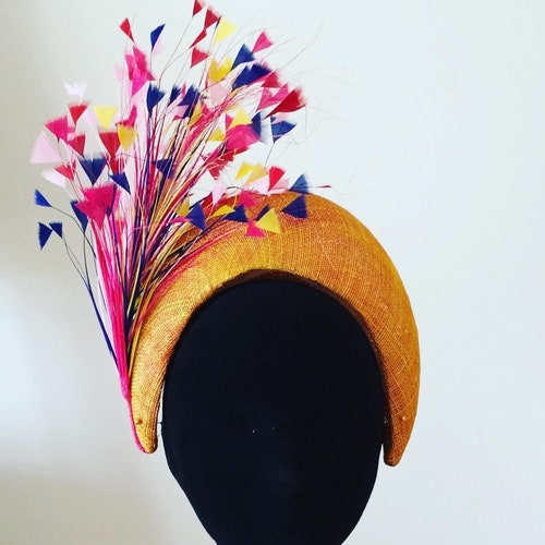 Handmade halo shops fascinator with feathers
