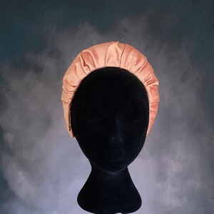 Rose gold silk headband/fascinator hat