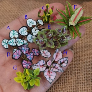 Handmade Clay Miniature Dollhouse Flower Arrangement