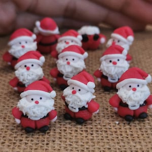 1/5/10 Handmade Miniature Santa Claus Figurine, Dollhouse Christmas Decor