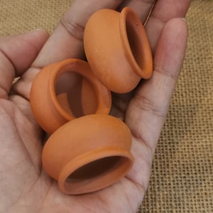Handmade Miniature Terracotta Jar: Dollhouse Fairy Garden Supply